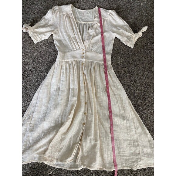 Free People “Love Of My Life” Button Front Midi Dress Size Medium - Picture 7 of 8
